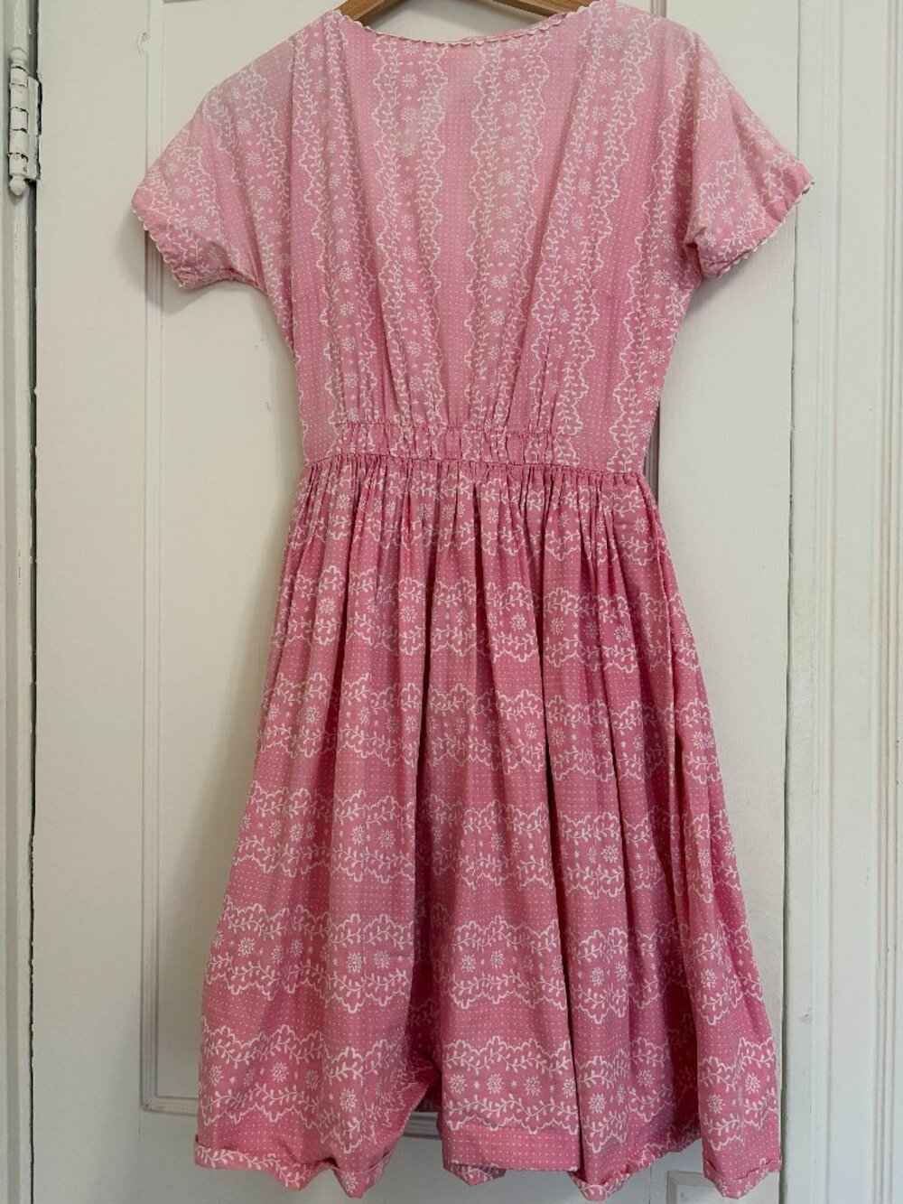 Vintage '50s Lanz Originals Pink Cotton Dress XS/S